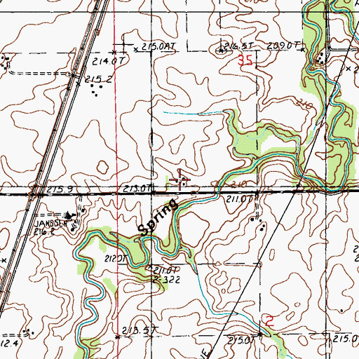 Topographic Map of Tavenner Farms, IL