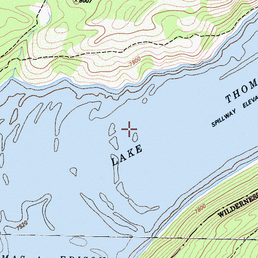 Topographic Map of Lake Thomas A Edison, CA