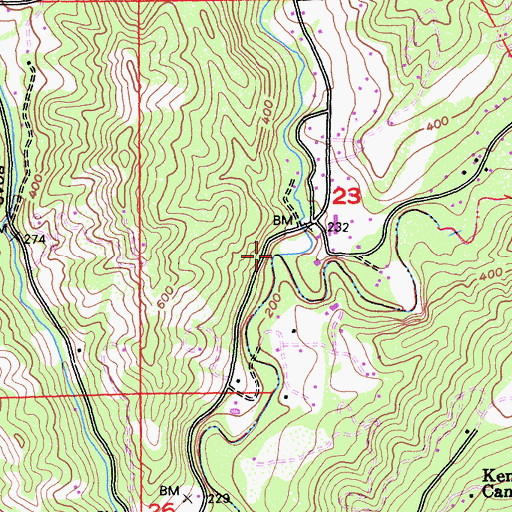 Topographic Map of West Branch Soquel Creek, CA