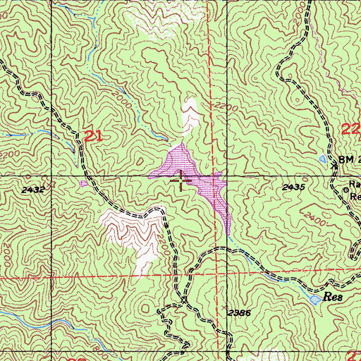 Topographic Map of Coit Lake, CA