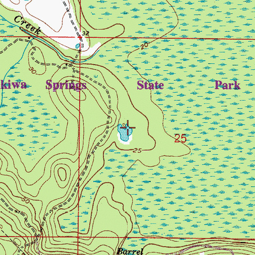 Topographic Map of Sand Lake, FL