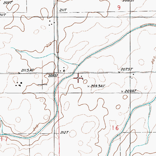 Topographic Map of D and S Farms, IL