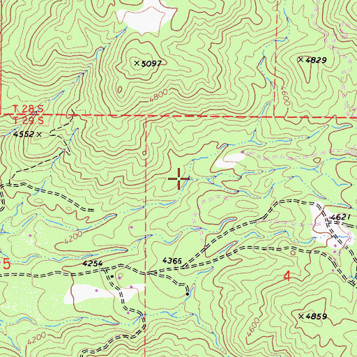 Topographic Map of Thompson Creek, CA