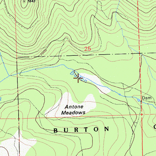 Topographic Map of Antone Meadows Natural Preserve, CA
