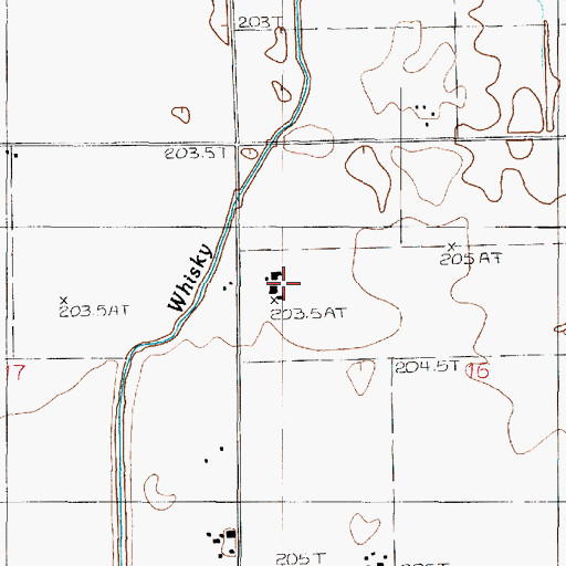 Topographic Map of Perfume Acres, IL
