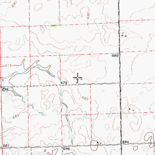 Topographic Map of Lucht Farms, IL