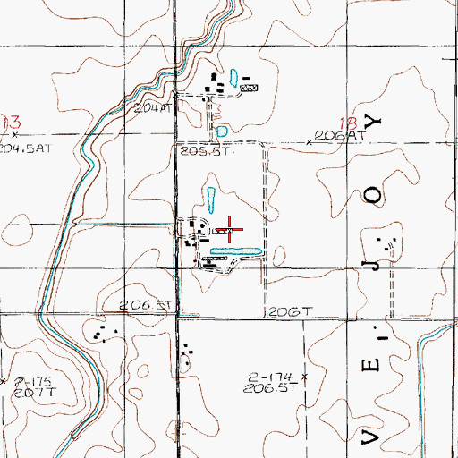 Topographic Map of Ravens Farm, IL