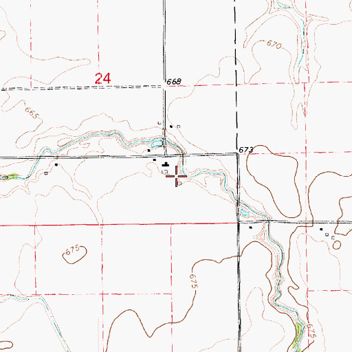 Topographic Map of Crawford Farm, IL