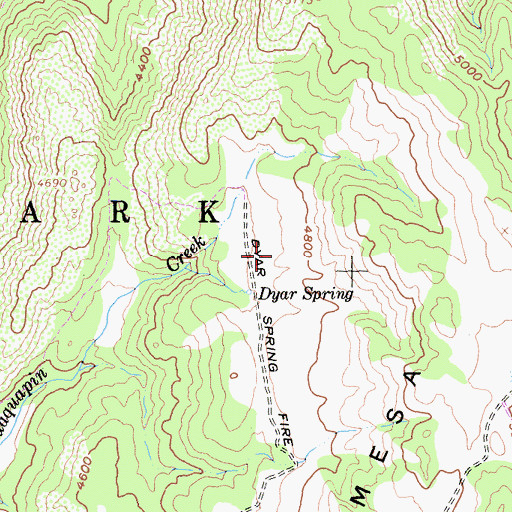 Topographic Map of Cuish-Cuish East Mesa Cultural Preserve, CA