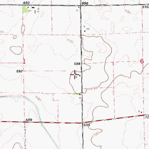 Topographic Map of Carlson Farms, IL