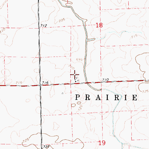 Topographic Map of Adsit Farms, IL