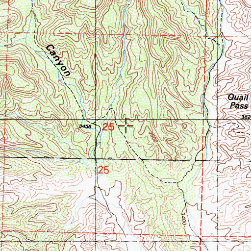 Topographic Map of Freeman Canyon Cultural Preserve, CA