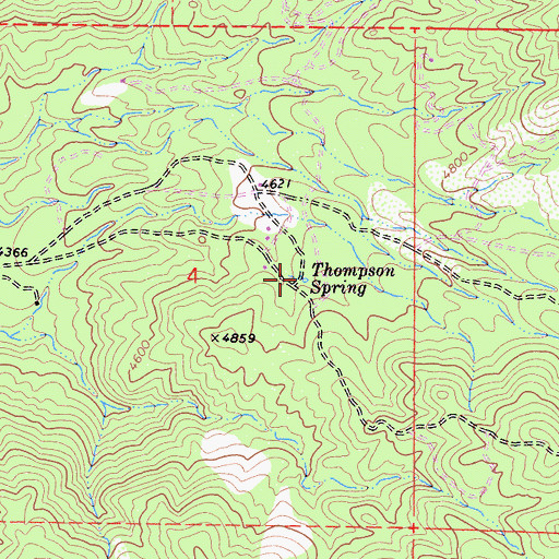Topographic Map of Thompson Spring, CA