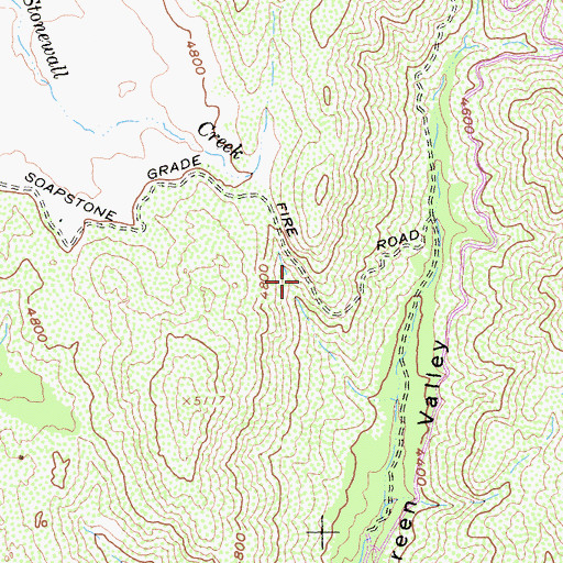Topographic Map of Kumeyaay Soapstone Cultural Preserve, CA