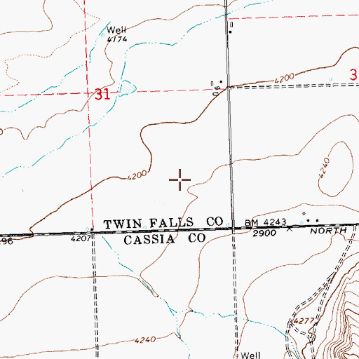 Topographic Map of Magic Milk Dairy, ID