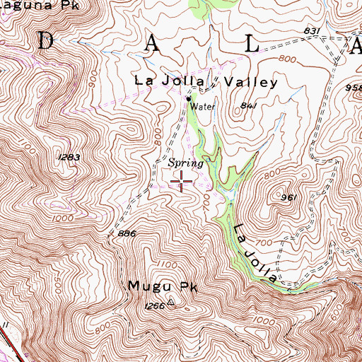 Topographic Map of La Jolla Valley Natural Preserve, CA