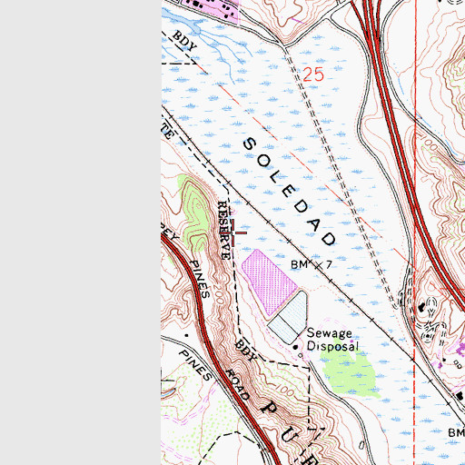 Topographic Map of Los Penasquitos Marsh Natural Preserve, CA