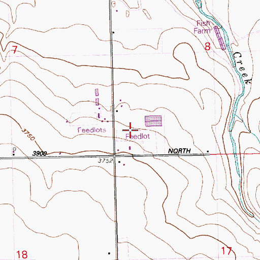 Topographic Map of Diamond H Dairy, ID