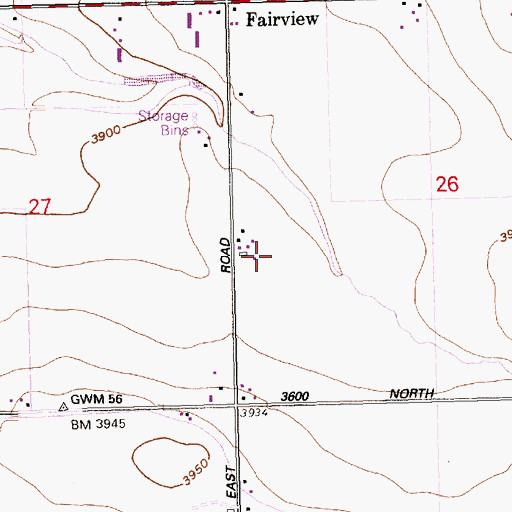 Topographic Map of Mid Valley Dairy, ID