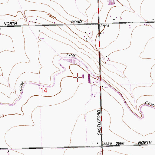 Topographic Map of Pax Dairy Farm, ID