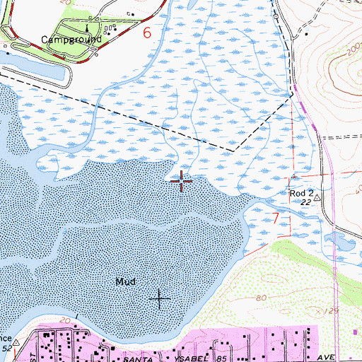 Topographic Map of Morro Estuary Natural Preserve, CA