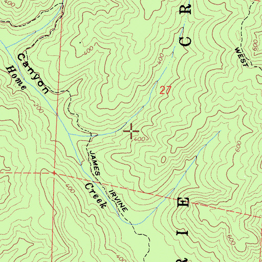 Topographic Map of Murrelet State Wilderness, CA