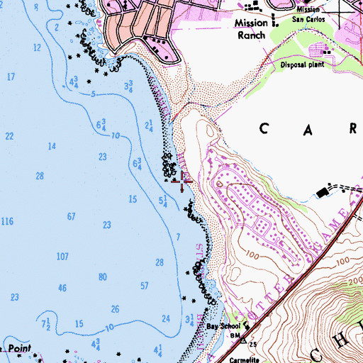 Topographic Map of Ohlone Coastal Cultural Preserve, CA