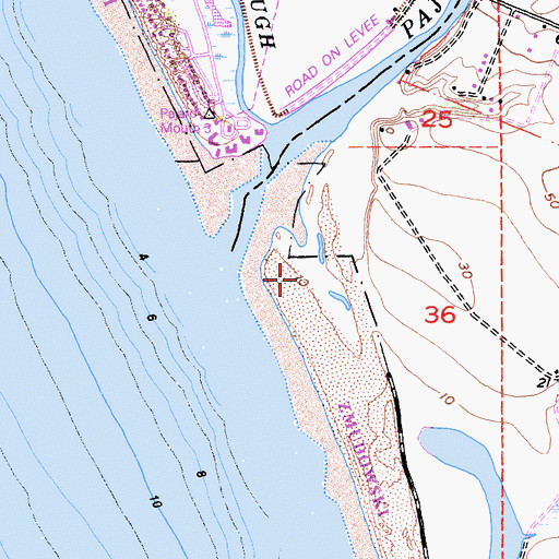 Topographic Map of Pajaro River Mouth Natural Preserve, CA