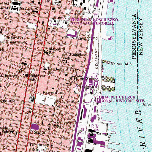 Topographic Map of Beck Park, PA