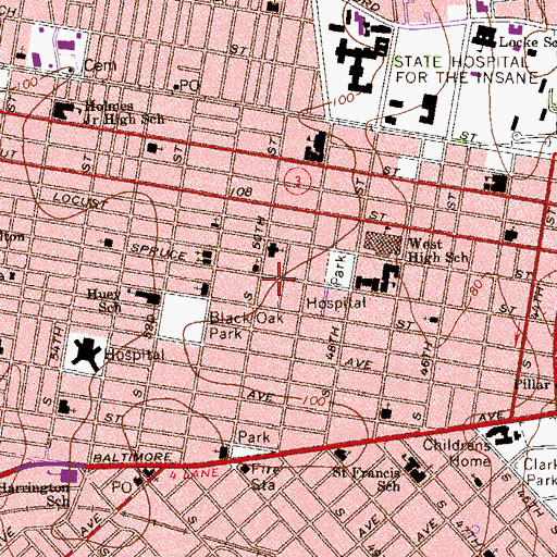 Topographic Map of Ben Barkan Park, PA