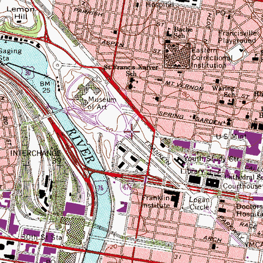 Topographic Map of Binswanger Triangle, PA