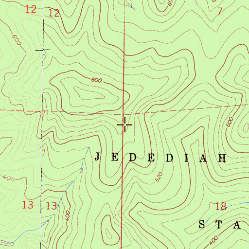Topographic Map of Redwood Heritage State Wilderness, CA