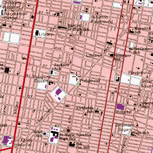 Topographic Map of Capitolo Playground, PA