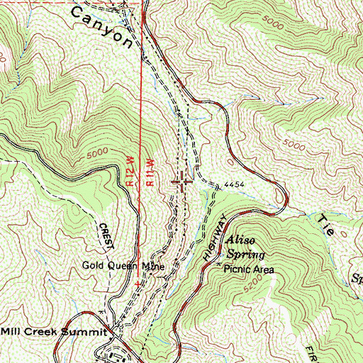 Topographic Map of Tie Canyon, CA