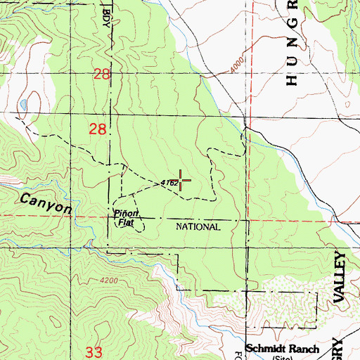 Topographic Map of Tatavium Cultural Preserve, CA