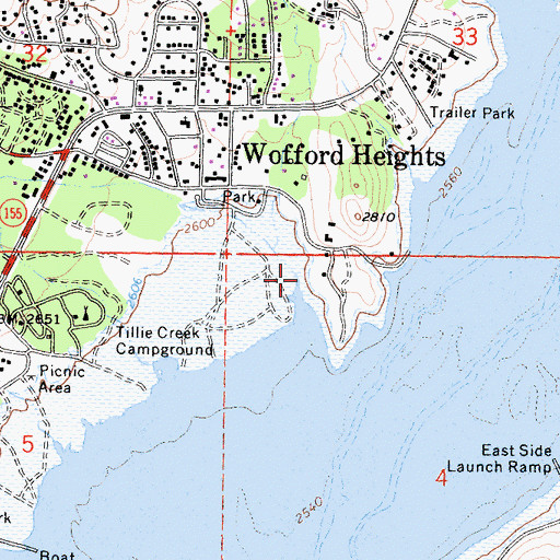 Topographic Map of Tillie Creek, CA