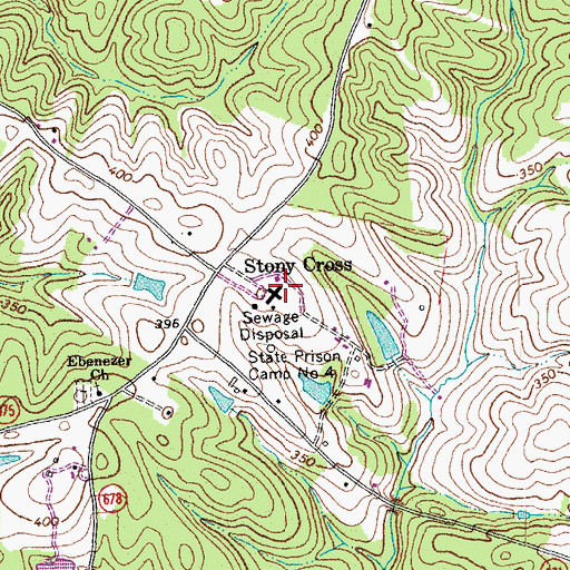 Topographic Map of Baskerville Correctional Center, VA
