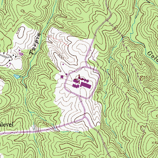 Topographic Map of Buckingham Correctional Center, VA