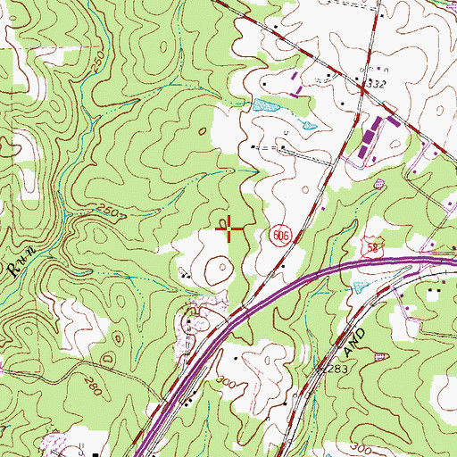 Topographic Map of Lawrenceville Correctional Center, VA