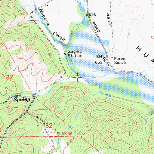 Topographic Map of Tim O'Leary Canyon, CA