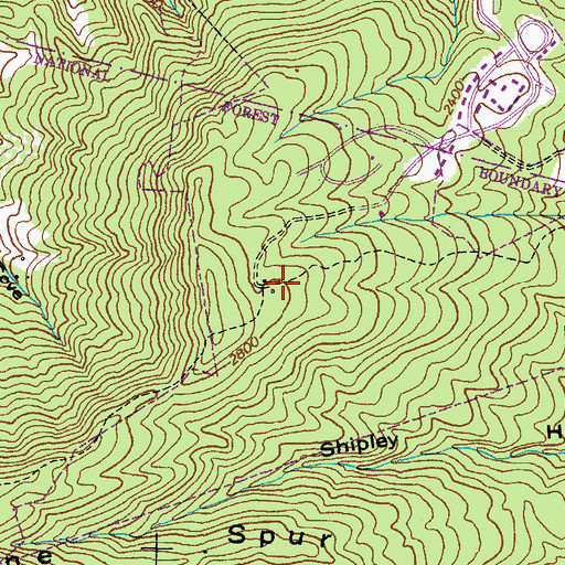 Topographic Map of Wallen's Ridge State Prison, VA