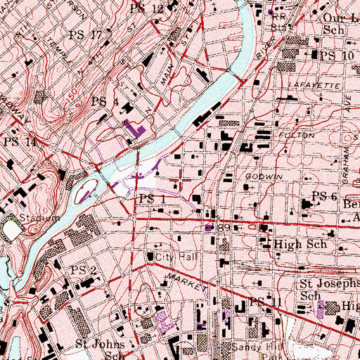 Topographic Map of Colt Arms, NJ