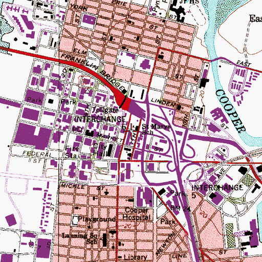 Topographic Map of Wilson Building, NJ