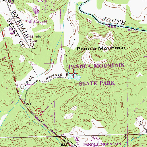 Topographic Map of Panola Lake, GA