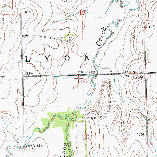 Topographic Map of Herington Reservoir, KS