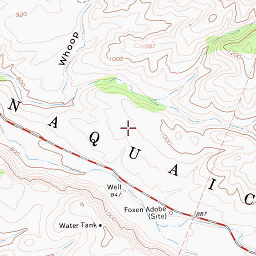 Topographic Map of Tinaquaic, CA