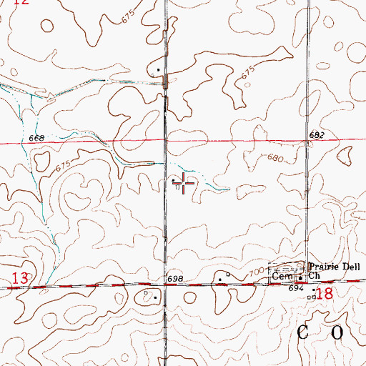 Topographic Map of Greenview Farm, IL