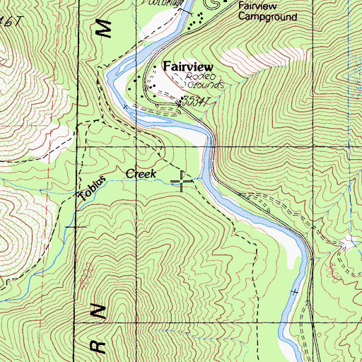 Topographic Map of Tobias Creek, CA