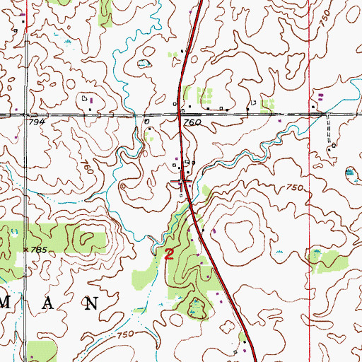 Topographic Map of Edwards, WI