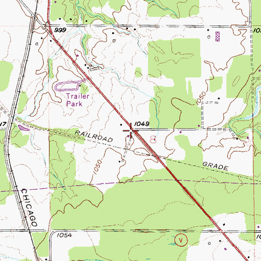 Topographic Map of Middle River, WI